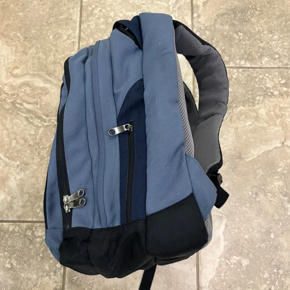 JanSport AirLift Backpack Blue Black Multi Compartment School Travel Bag